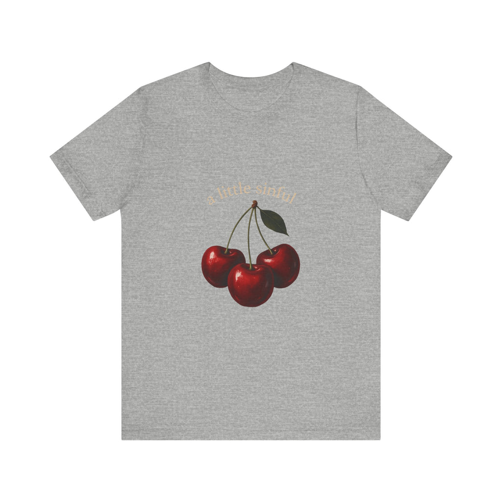 Cherry Graphic Tee — "a little sinful" Vintage Fruit Shirt