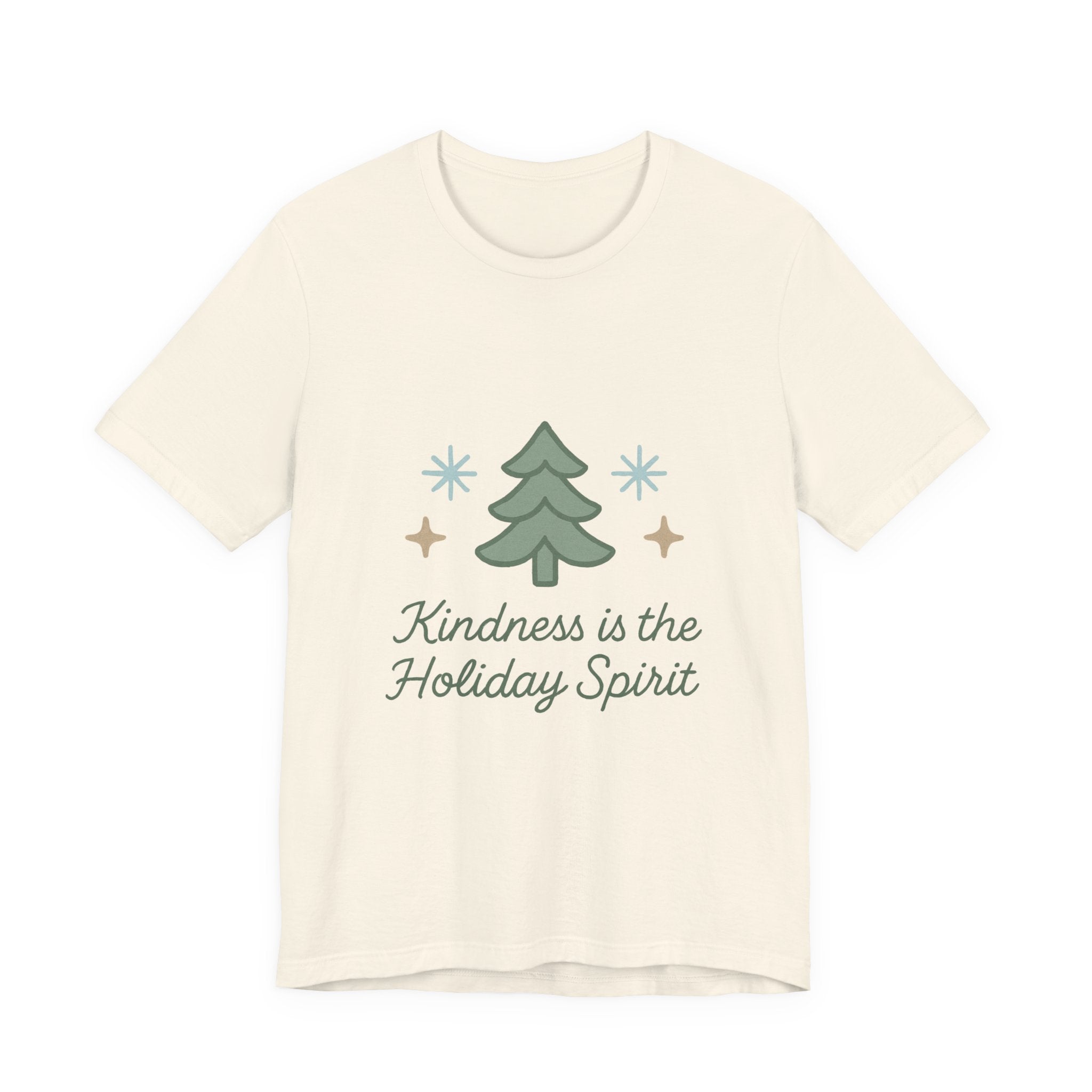 Holiday Tee — "Kindness is the Holiday Spirit" Christmas Tree Shirt