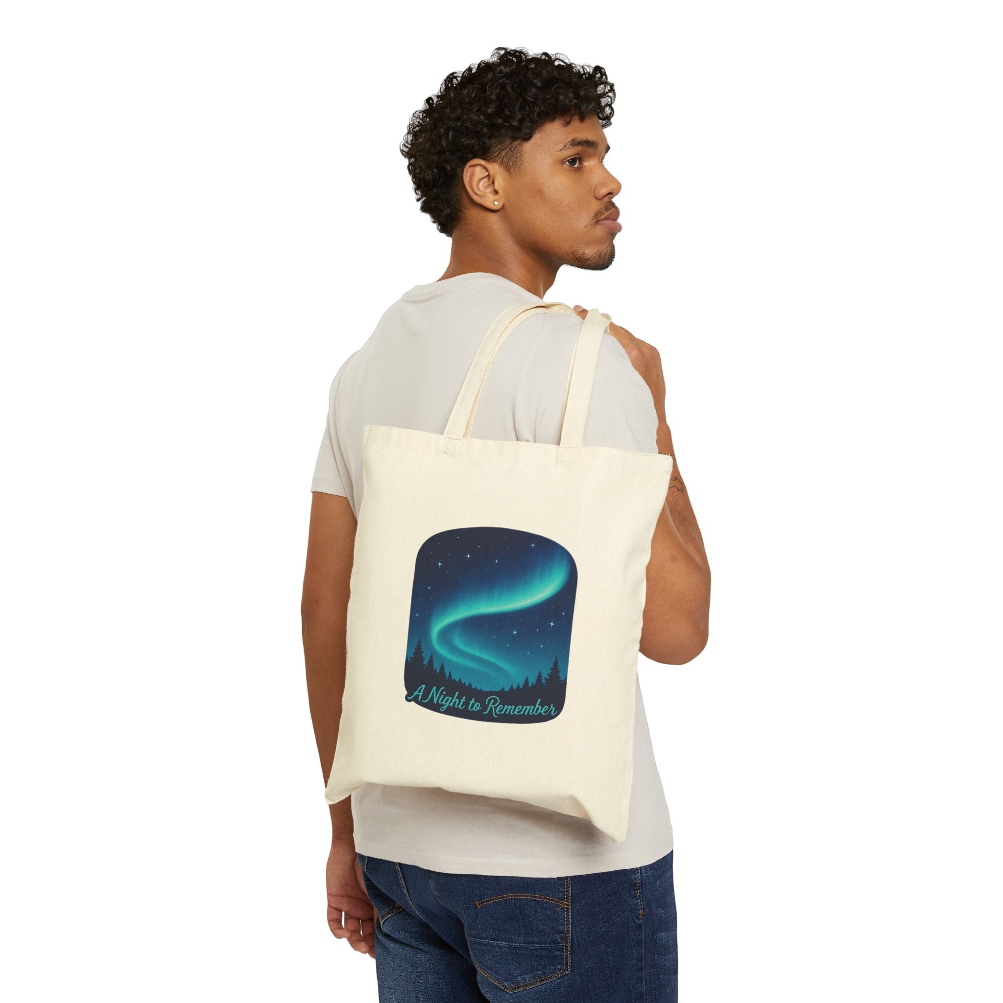 Tote Bag — "A Night to Remember" Northern Lights Canvas Tote