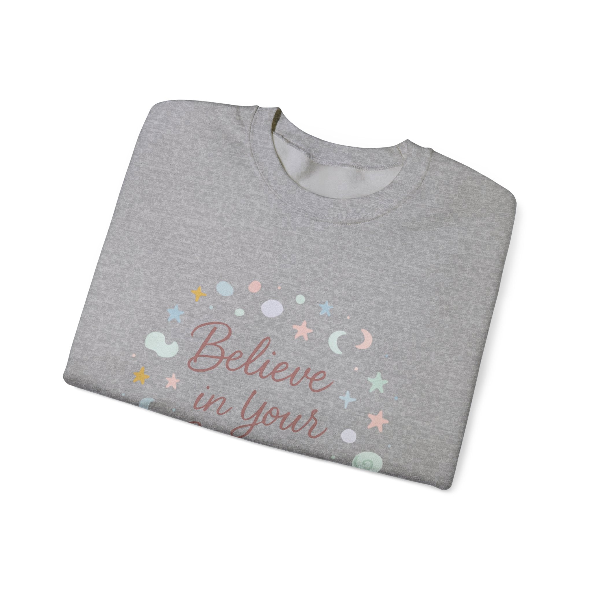 Believe in Your Journey Sweatshirt — Inspirational Pastel Crewneck for Women & Teens