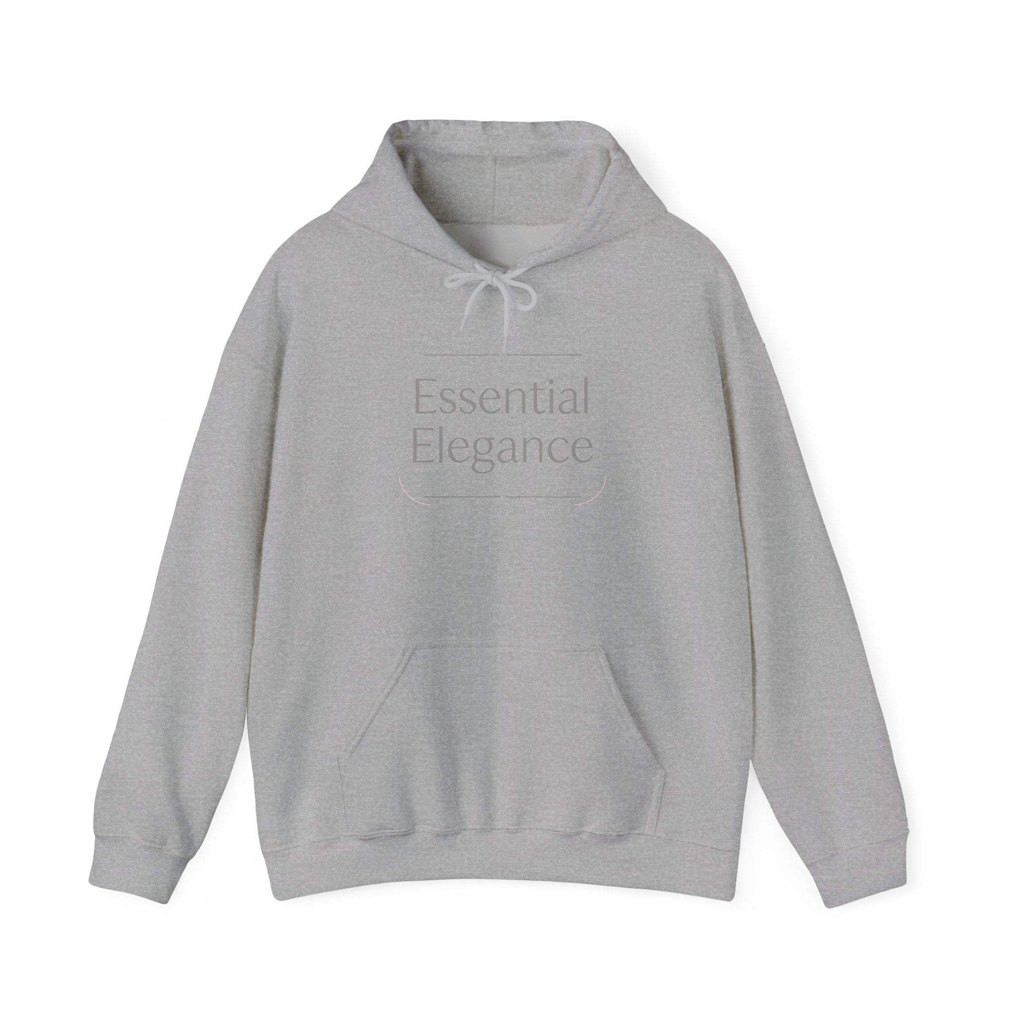 Essential Elegance Hoodie — Minimalist White Pullover with Subtle Script