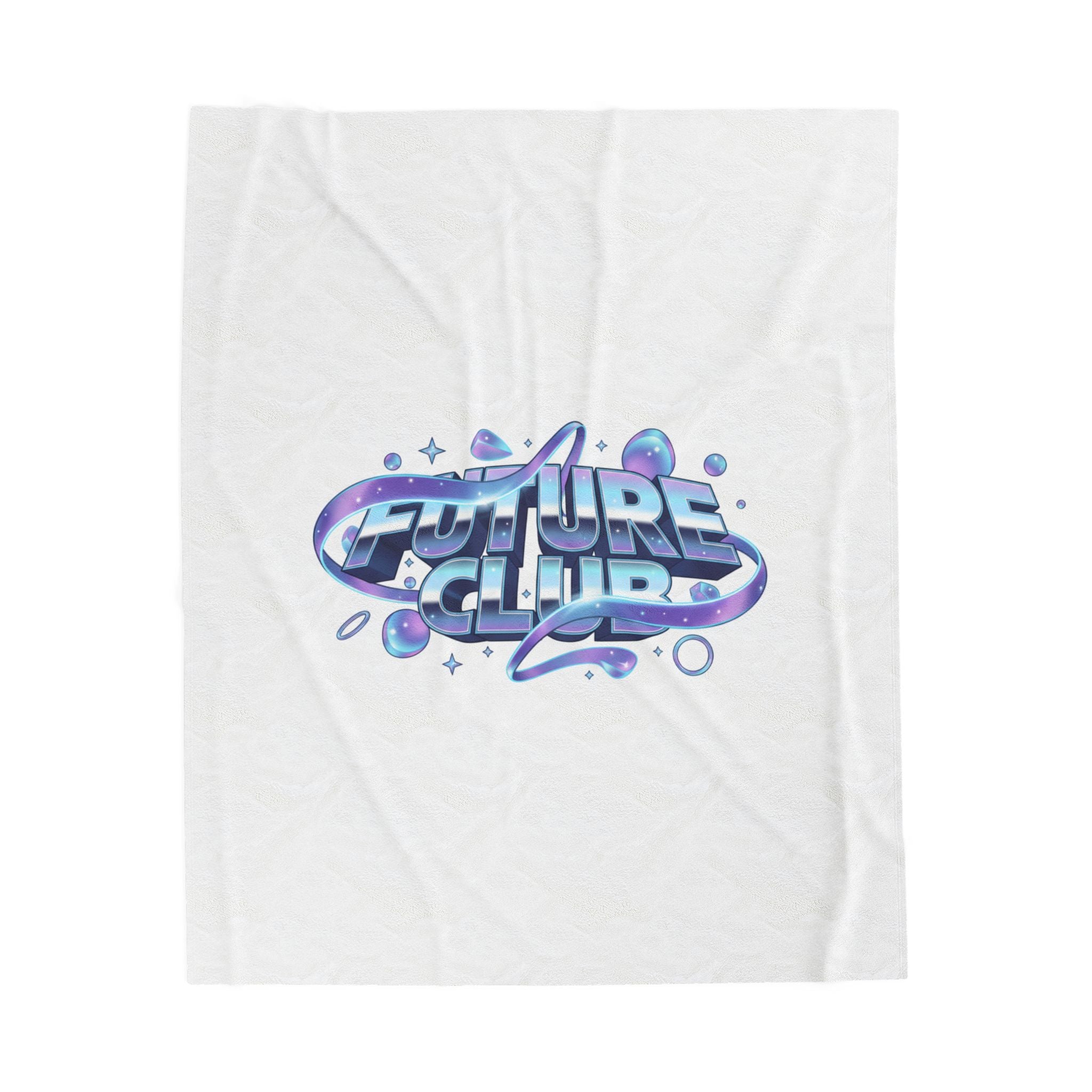 FUTURE CLUB chrome iridescent gradient Blanket | metallic liquid metal wave