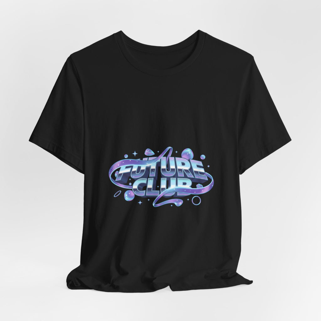 FUTURE CLUB chrome font shirt | iridescent gradient design tee