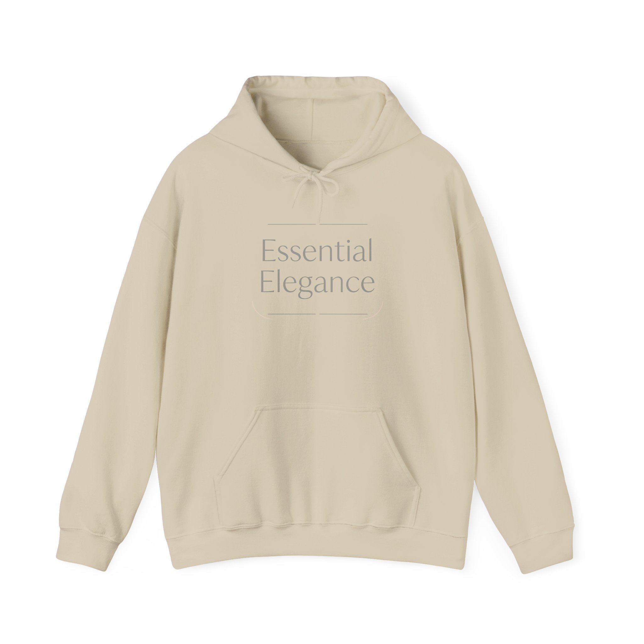 Essential Elegance Hoodie — Minimalist White Pullover with Subtle Script