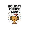 Holiday Office MVP Sticker — Festive Trophy Kiss-Cut Sticker for Coworkers & Office Parties