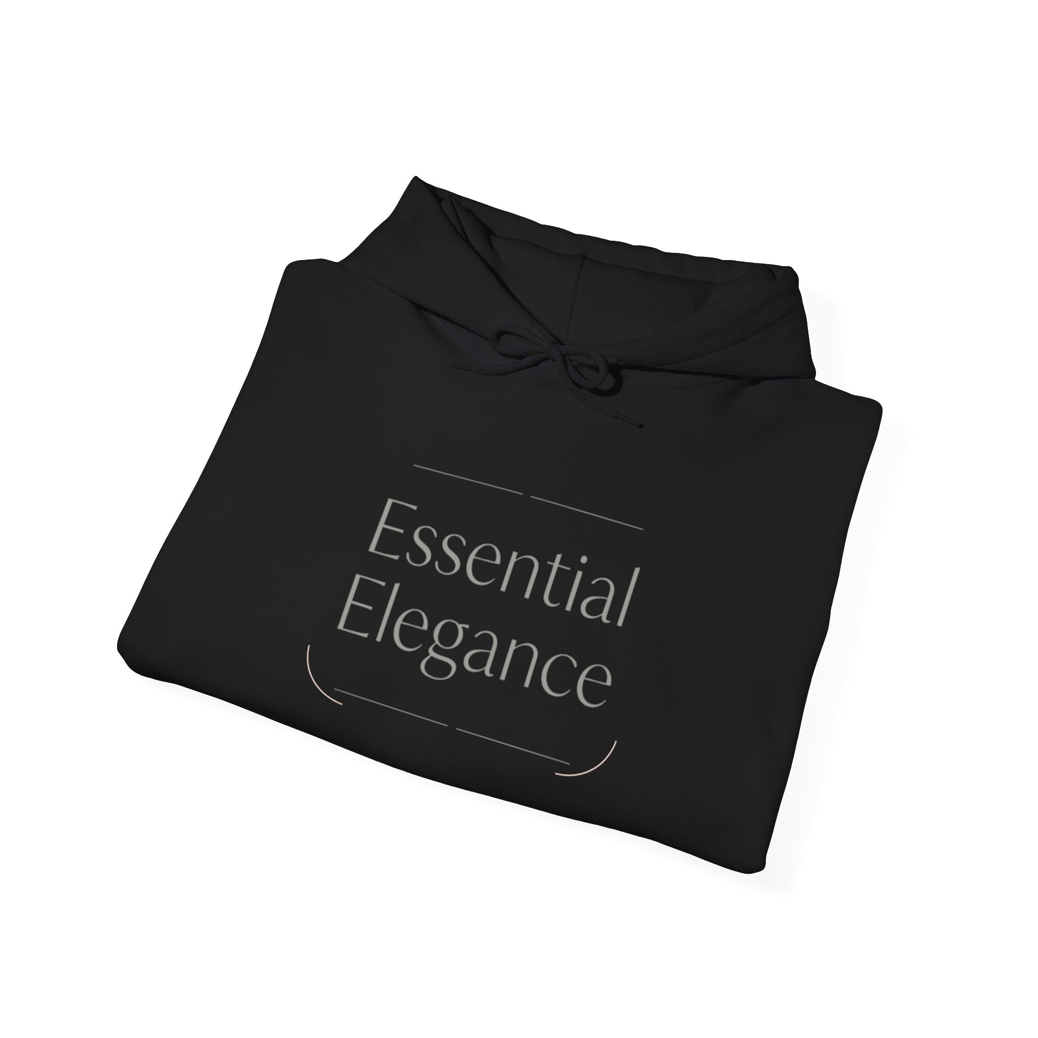 Essential Elegance Hoodie — Minimalist White Pullover with Subtle Script