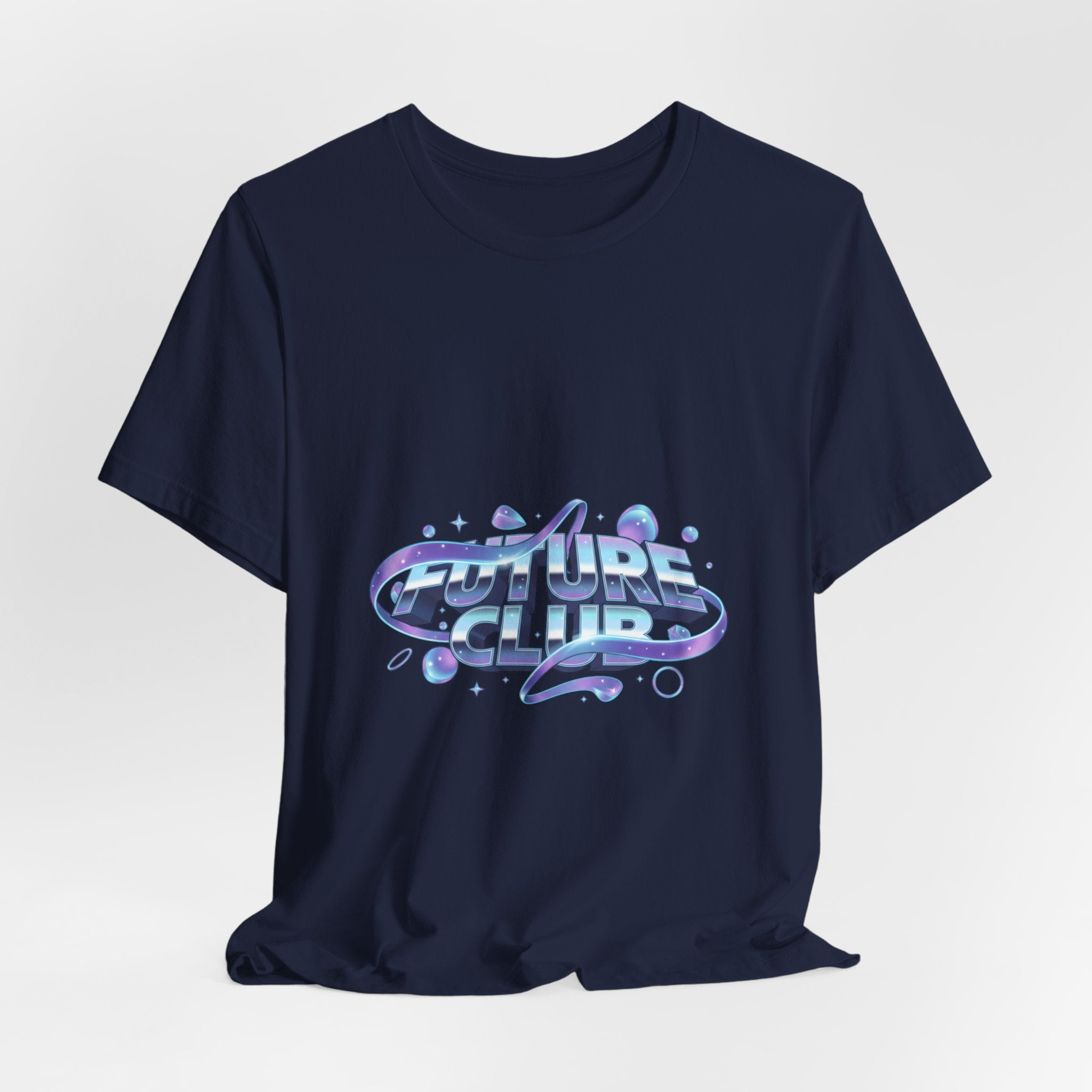 FUTURE CLUB chrome font shirt | iridescent gradient design tee