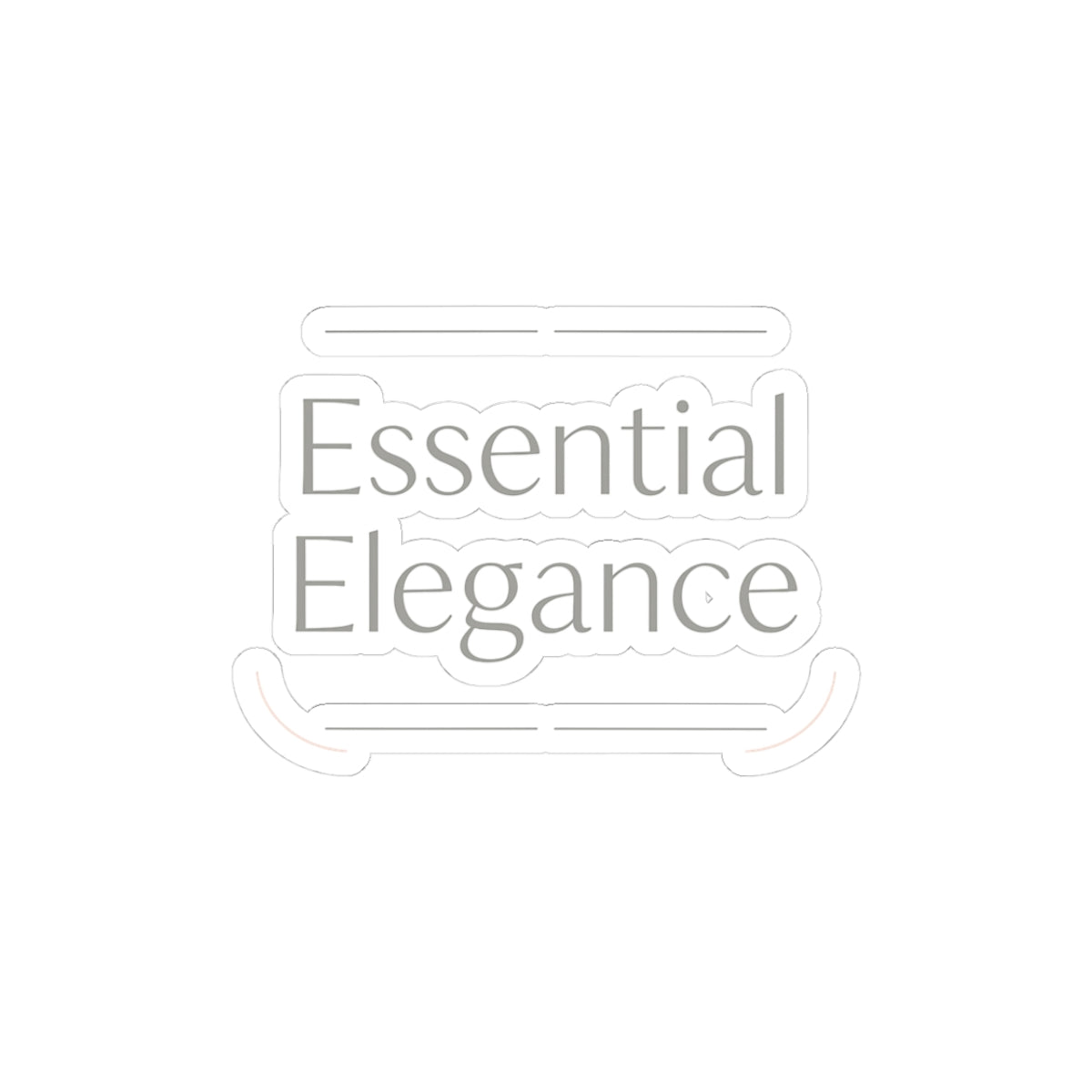 Essential Elegance Kiss-Cut Sticker — Minimalist Neutral Laptop Decal