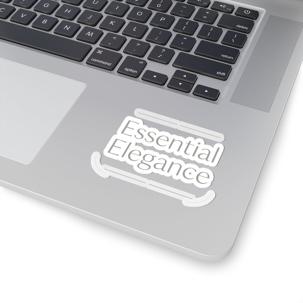 Essential Elegance Kiss-Cut Sticker — Minimalist Neutral Laptop Decal