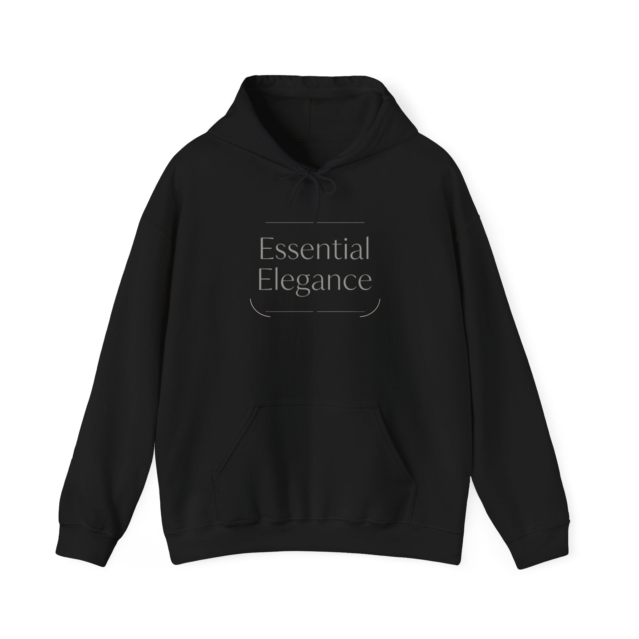 Essential Elegance Hoodie — Minimalist White Pullover with Subtle Script