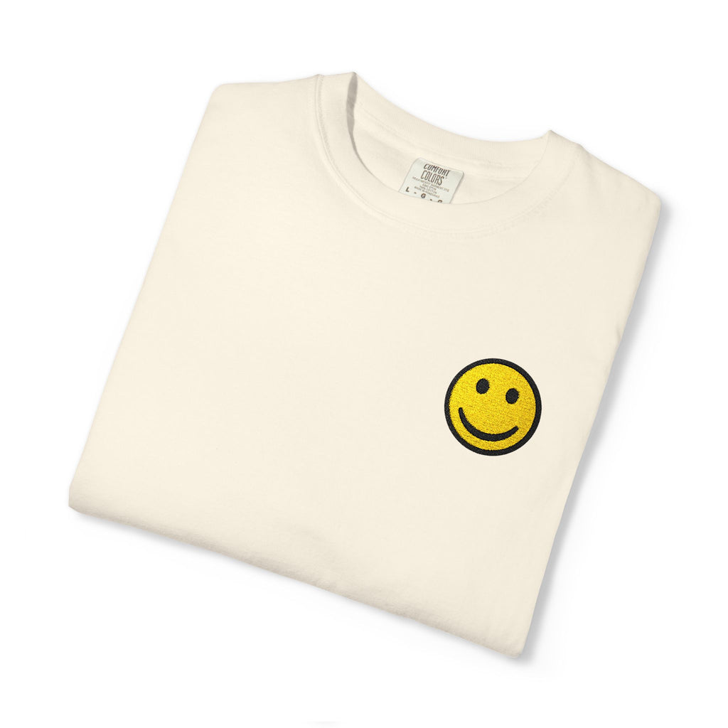 Smiley Face Unisex Garment-Dyed T-shirt