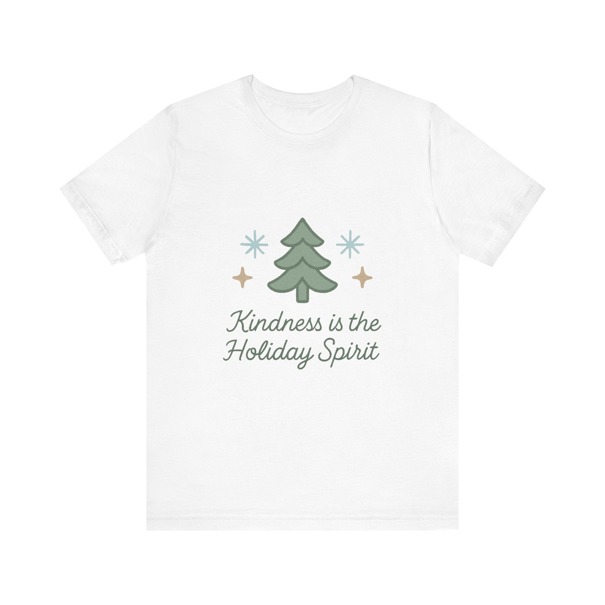 Holiday Tee — "Kindness is the Holiday Spirit" Christmas Tree Shirt