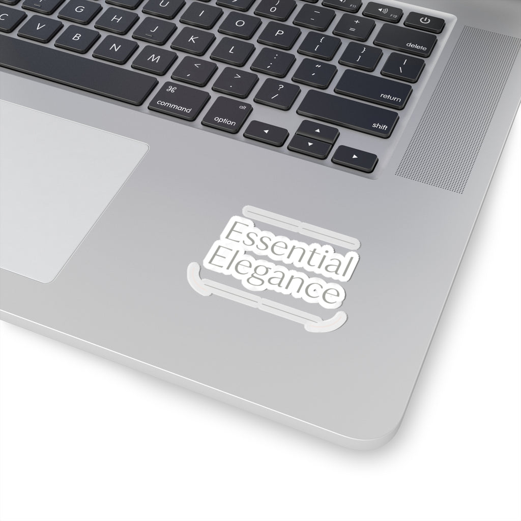 Essential Elegance Kiss-Cut Sticker — Minimalist Neutral Laptop Decal