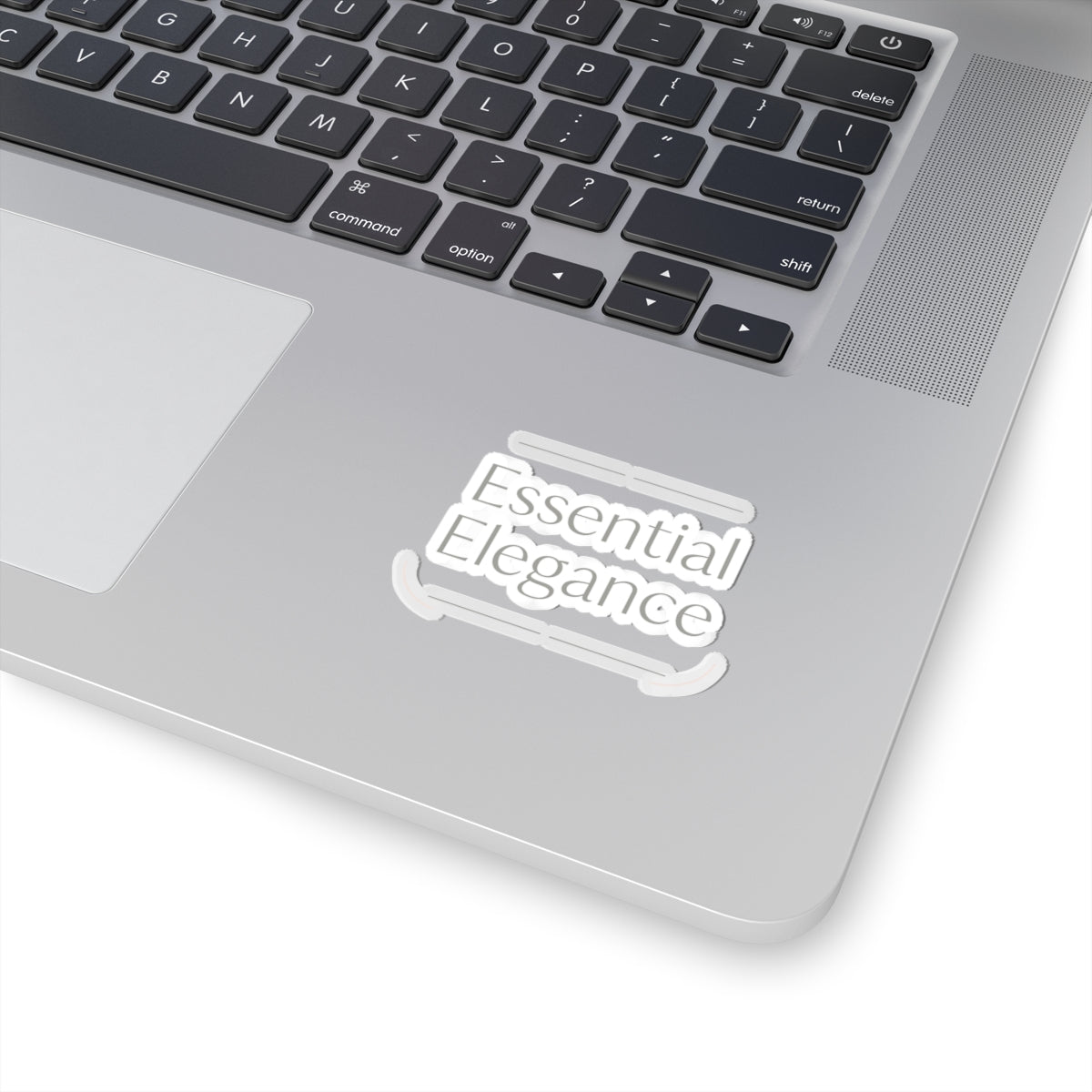 Essential Elegance Kiss-Cut Sticker — Minimalist Neutral Laptop Decal