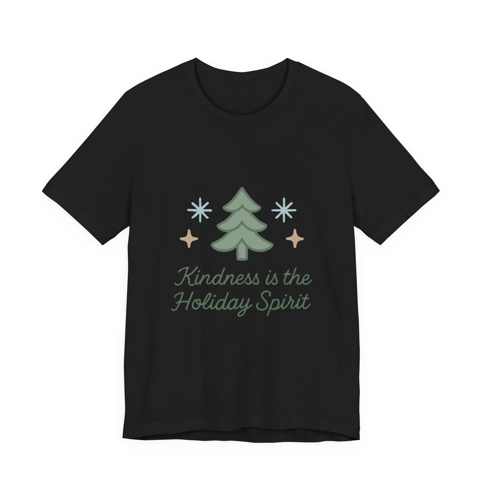 Holiday Tee — "Kindness is the Holiday Spirit" Christmas Tree Shirt