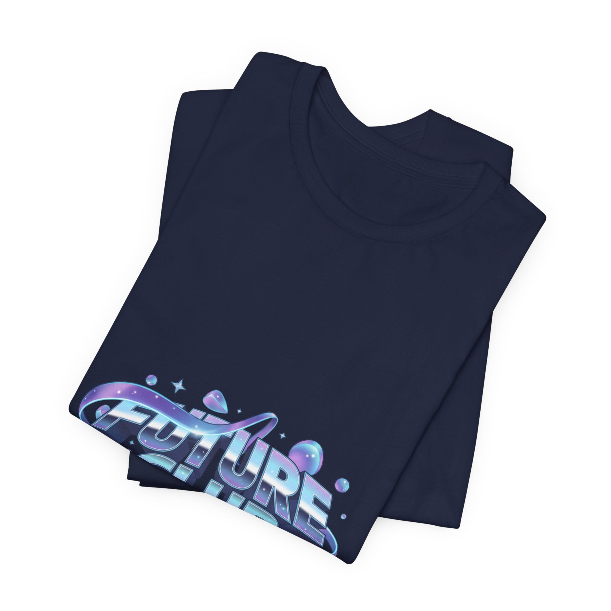 FUTURE CLUB chrome font shirt | iridescent gradient design tee