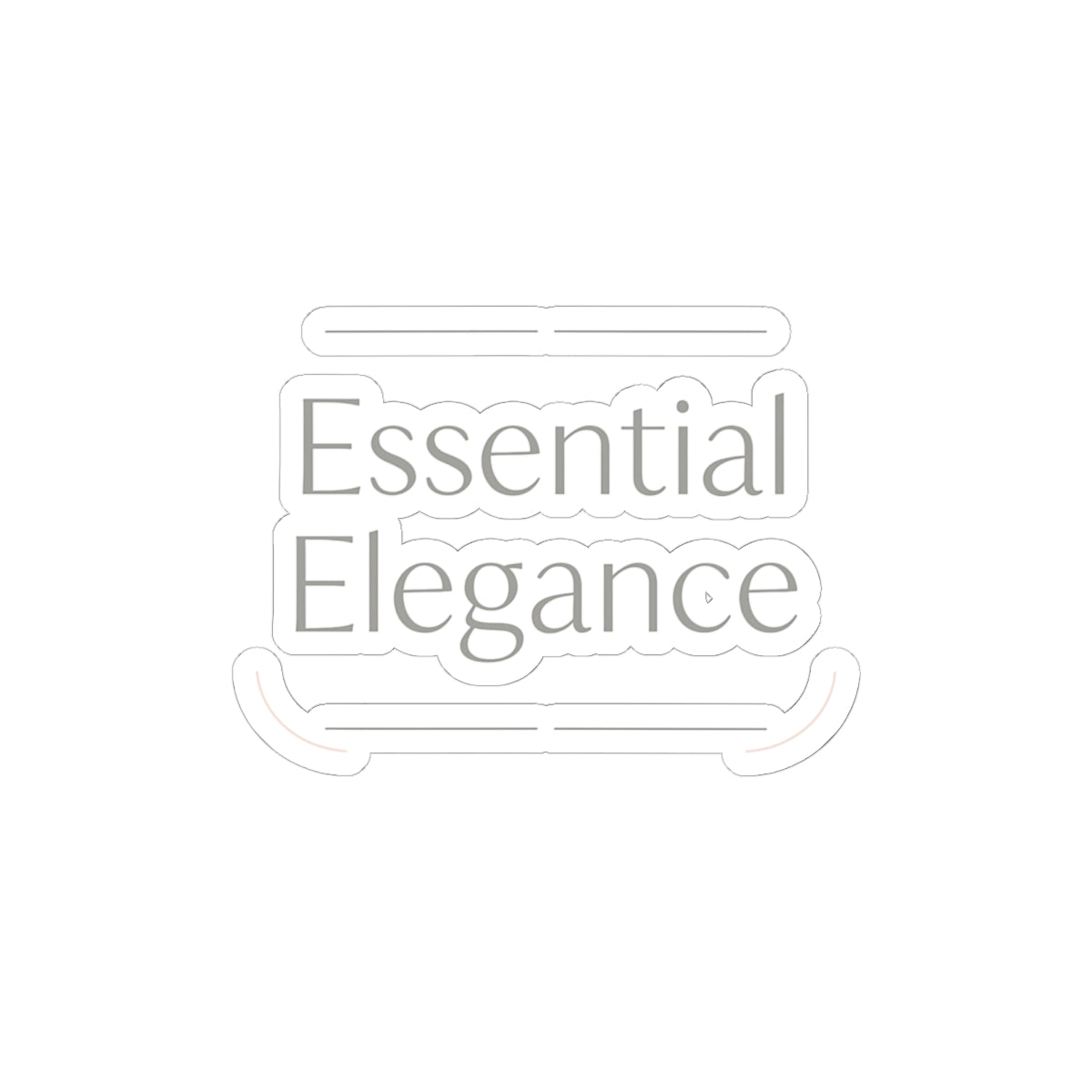 Essential Elegance Kiss-Cut Sticker — Minimalist Neutral Laptop Decal