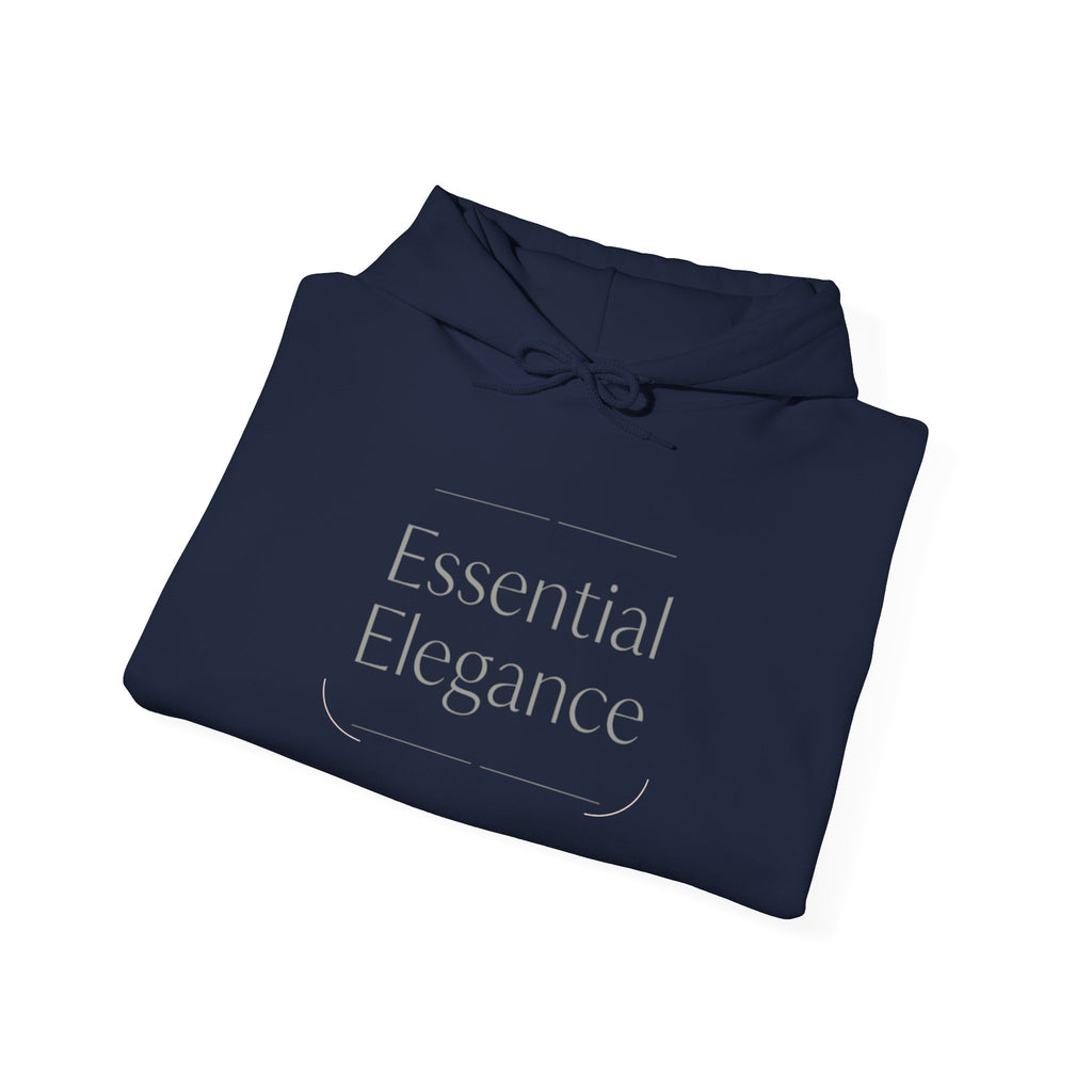 Essential Elegance Hoodie — Minimalist White Pullover with Subtle Script