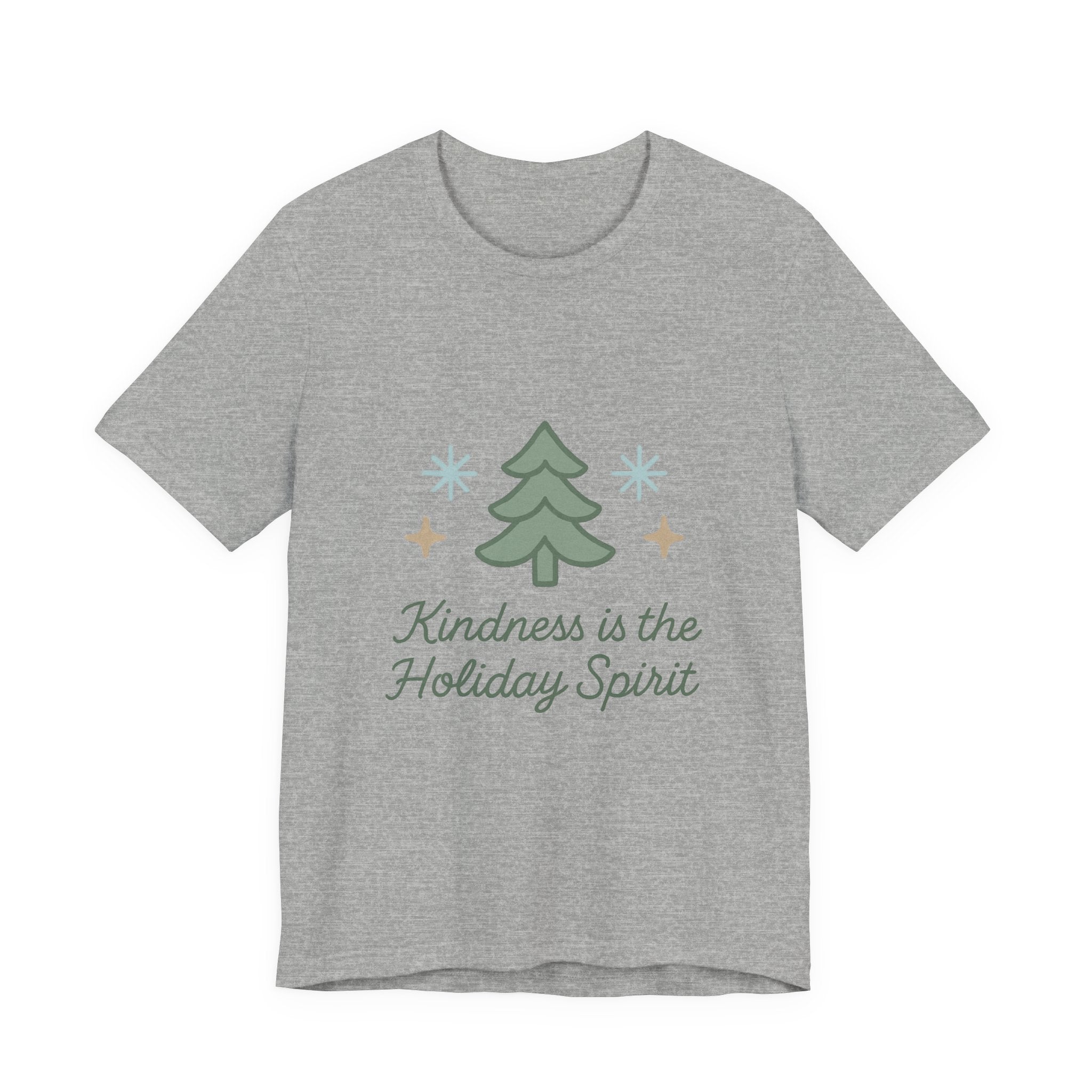 Holiday Tee — "Kindness is the Holiday Spirit" Christmas Tree Shirt