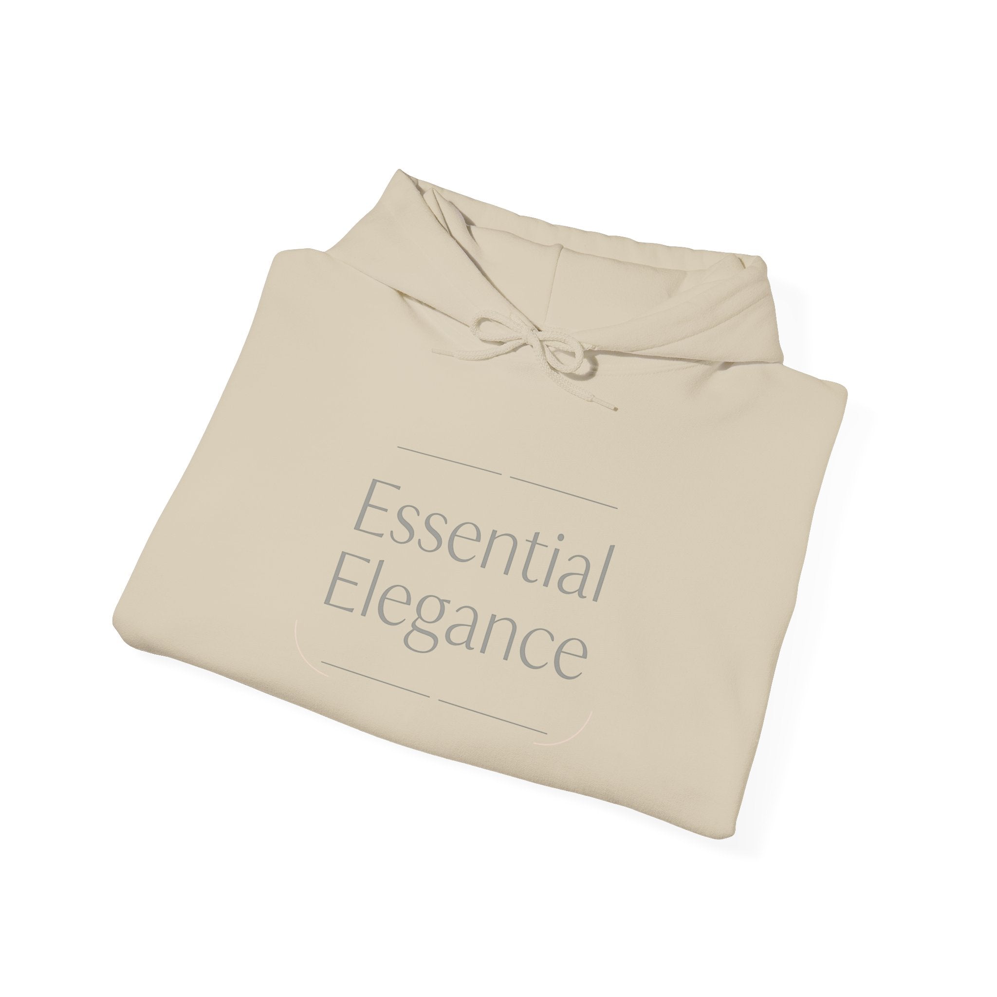 Essential Elegance Hoodie — Minimalist White Pullover with Subtle Script