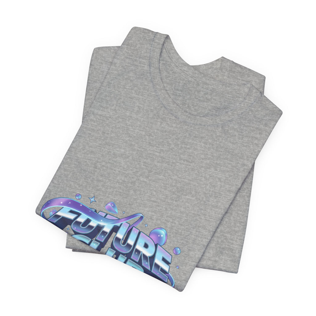 FUTURE CLUB chrome font shirt | iridescent gradient design tee