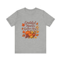 Grateful Hearts Gather Here Tee — Thanksgiving Fall Pumpkin Harvest Shirt