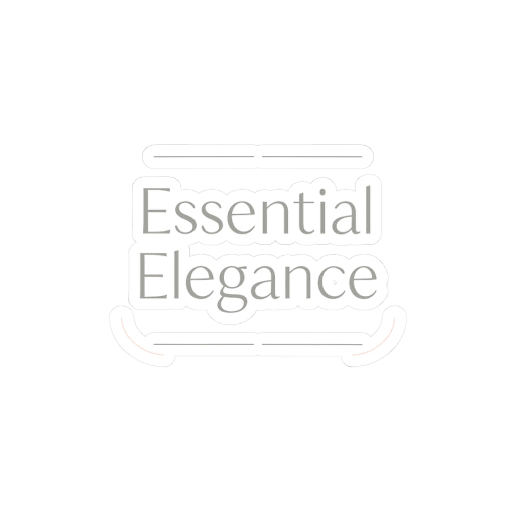 Essential Elegance Kiss-Cut Sticker — Minimalist Neutral Laptop Decal