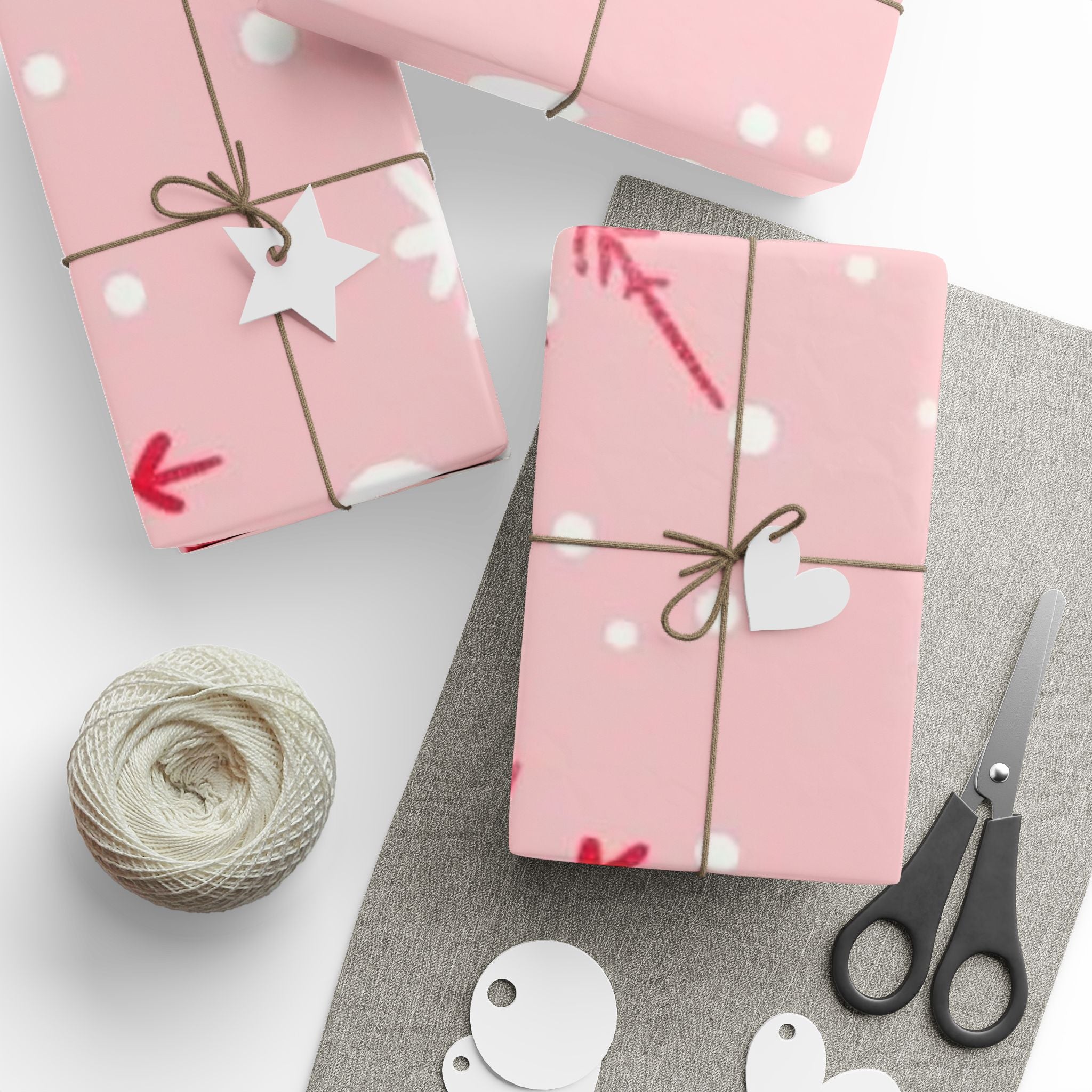 Pink Snowflake Wrapping Paper – Holiday Gift Wrap Roll