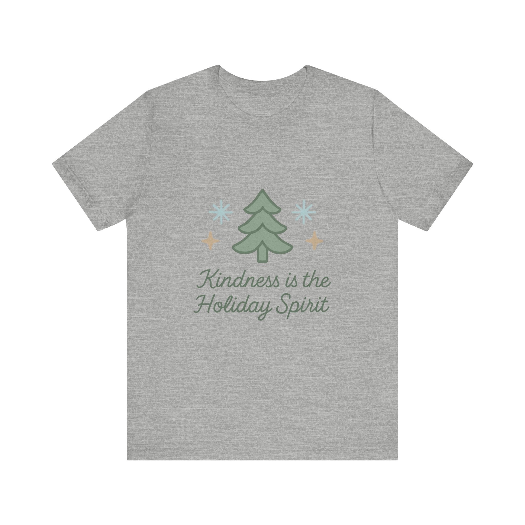 Holiday Tee — "Kindness is the Holiday Spirit" Christmas Tree Shirt