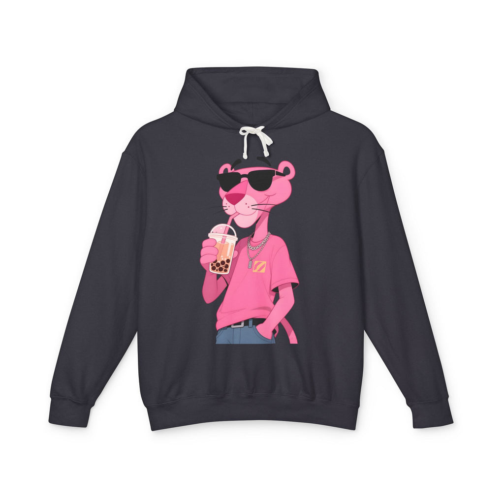 Pink Panther Bubble Tea Hoodie — Retro Cool Graphic Pullover