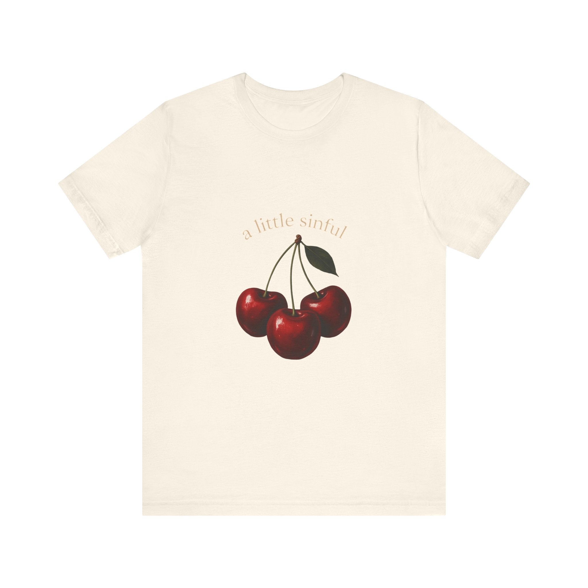 Cherry Graphic Tee — "a little sinful" Vintage Fruit Shirt