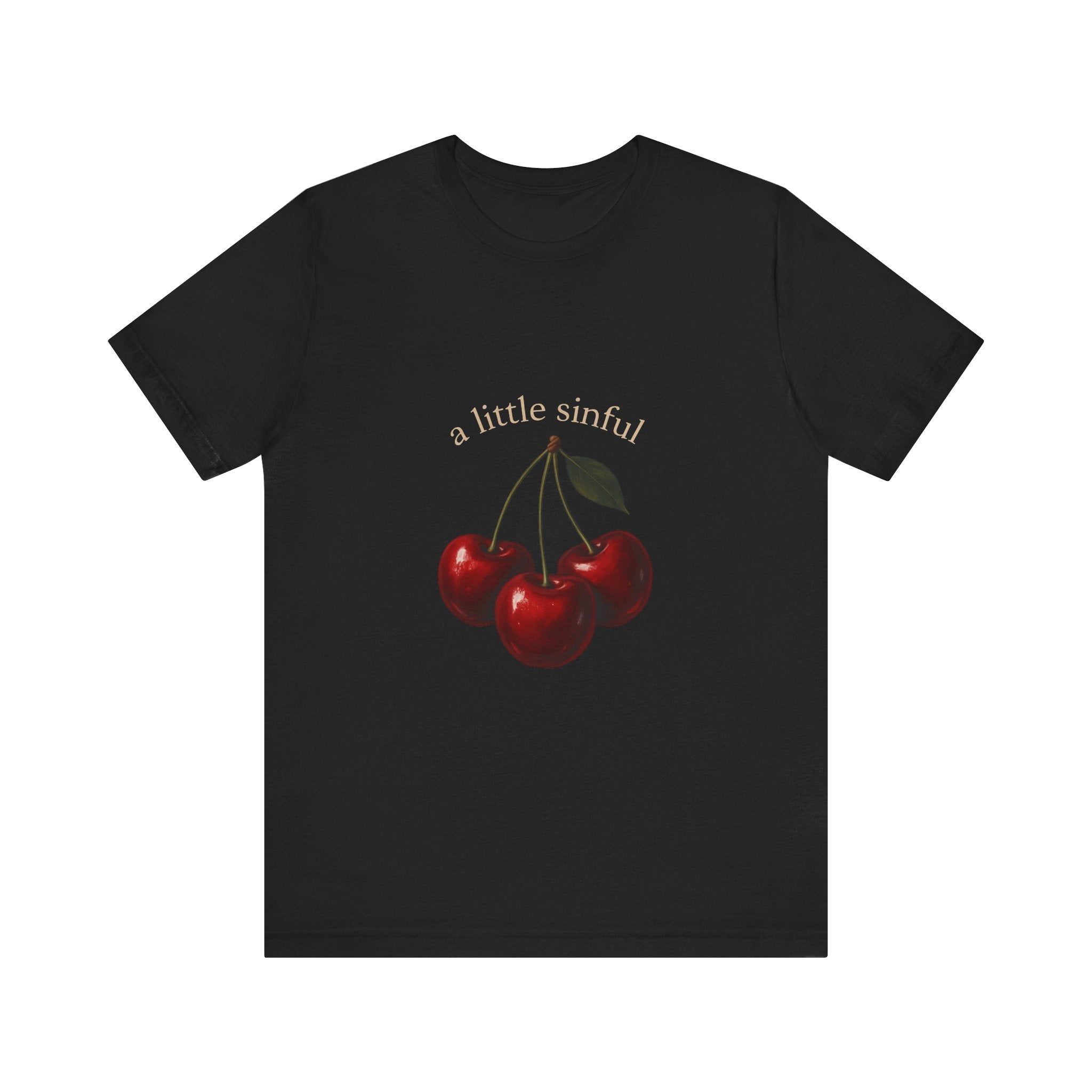 Cherry Graphic Tee — "a little sinful" Vintage Fruit Shirt
