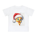 Baby T-Shirt — Cute Tweety Bird in Santa Hat Christmas Holiday Tee