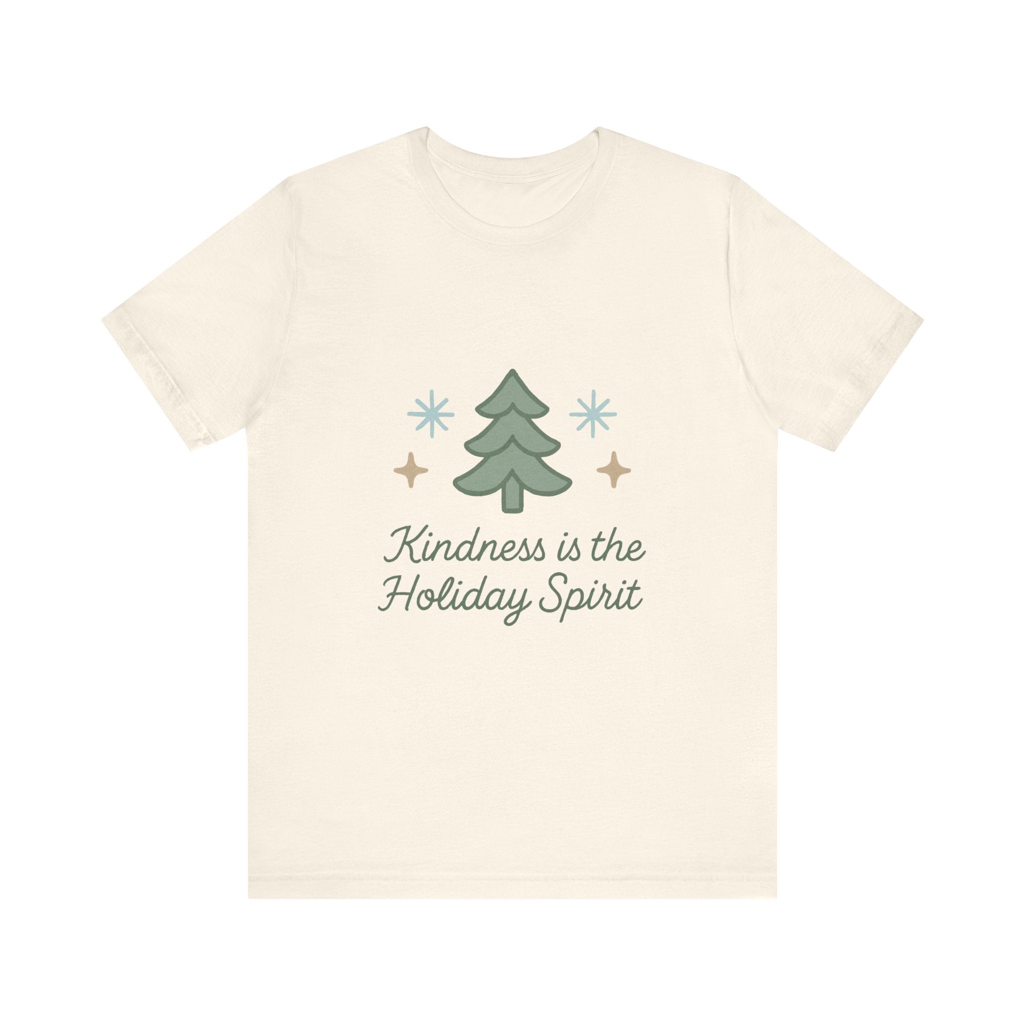 Holiday Tee — "Kindness is the Holiday Spirit" Christmas Tree Shirt