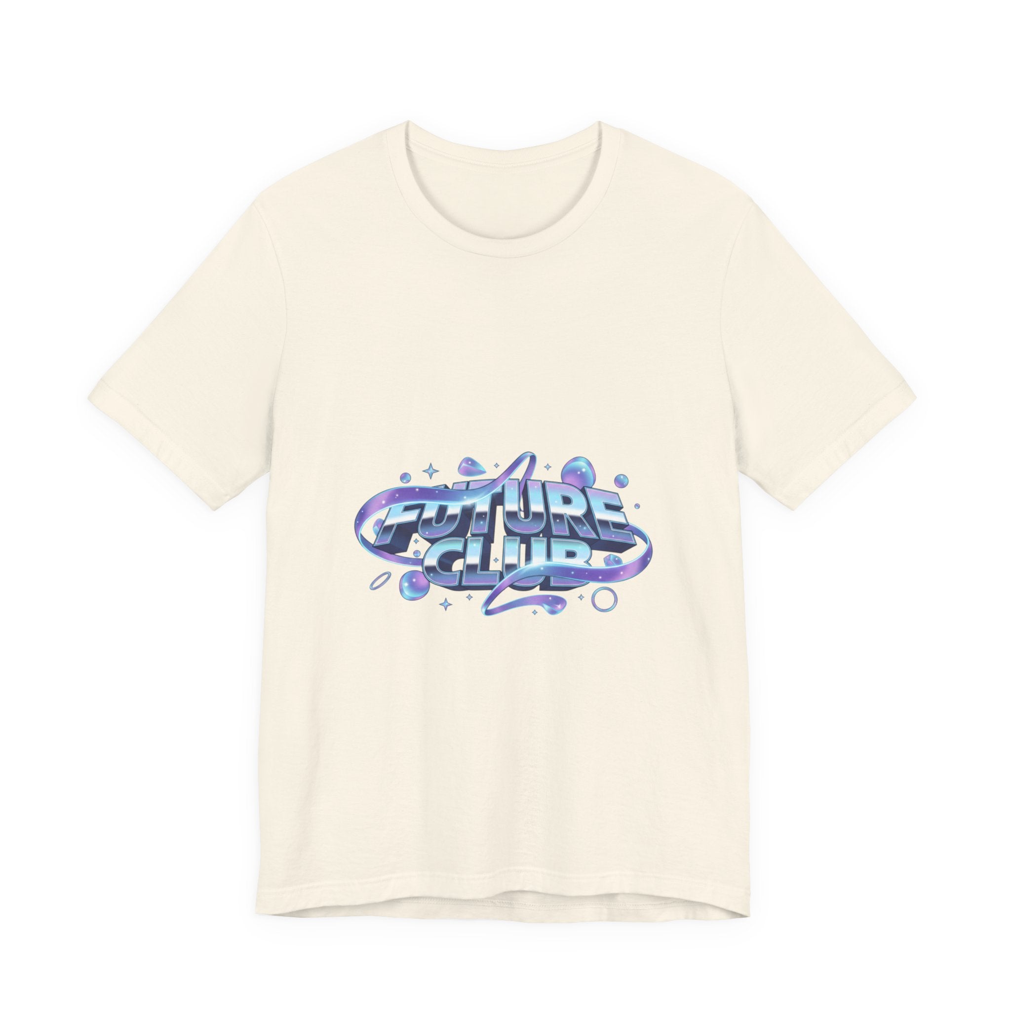 FUTURE CLUB chrome font shirt | iridescent gradient design tee