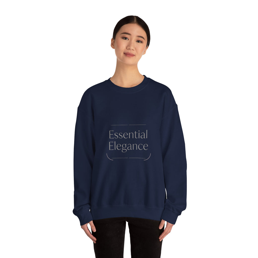 Crewneck Sweatshirt - "Essential Elegance" Minimalist White Luxe Pullover
