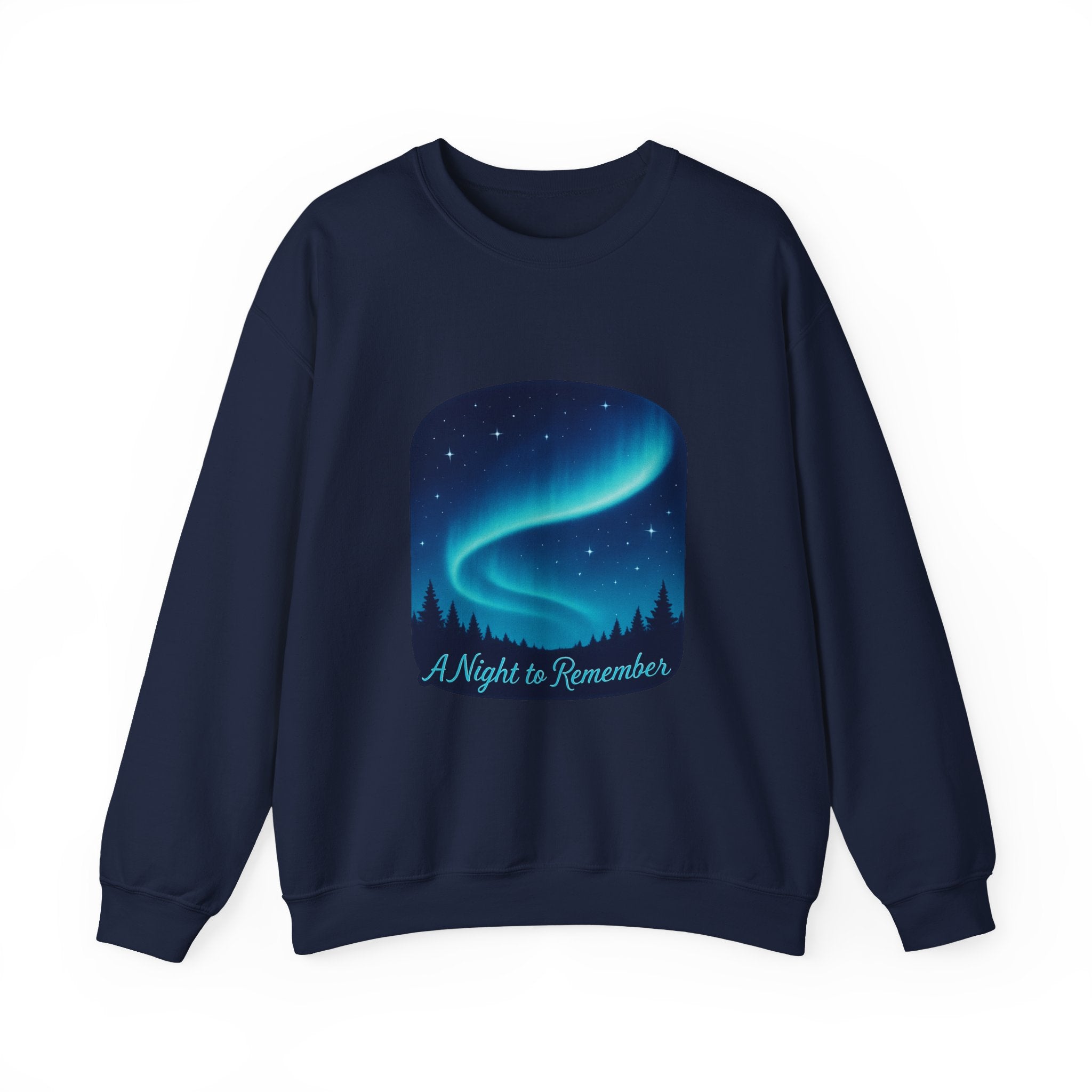 Aurora Night Crewneck Sweatshirt — "A Night to Remember" Graphic