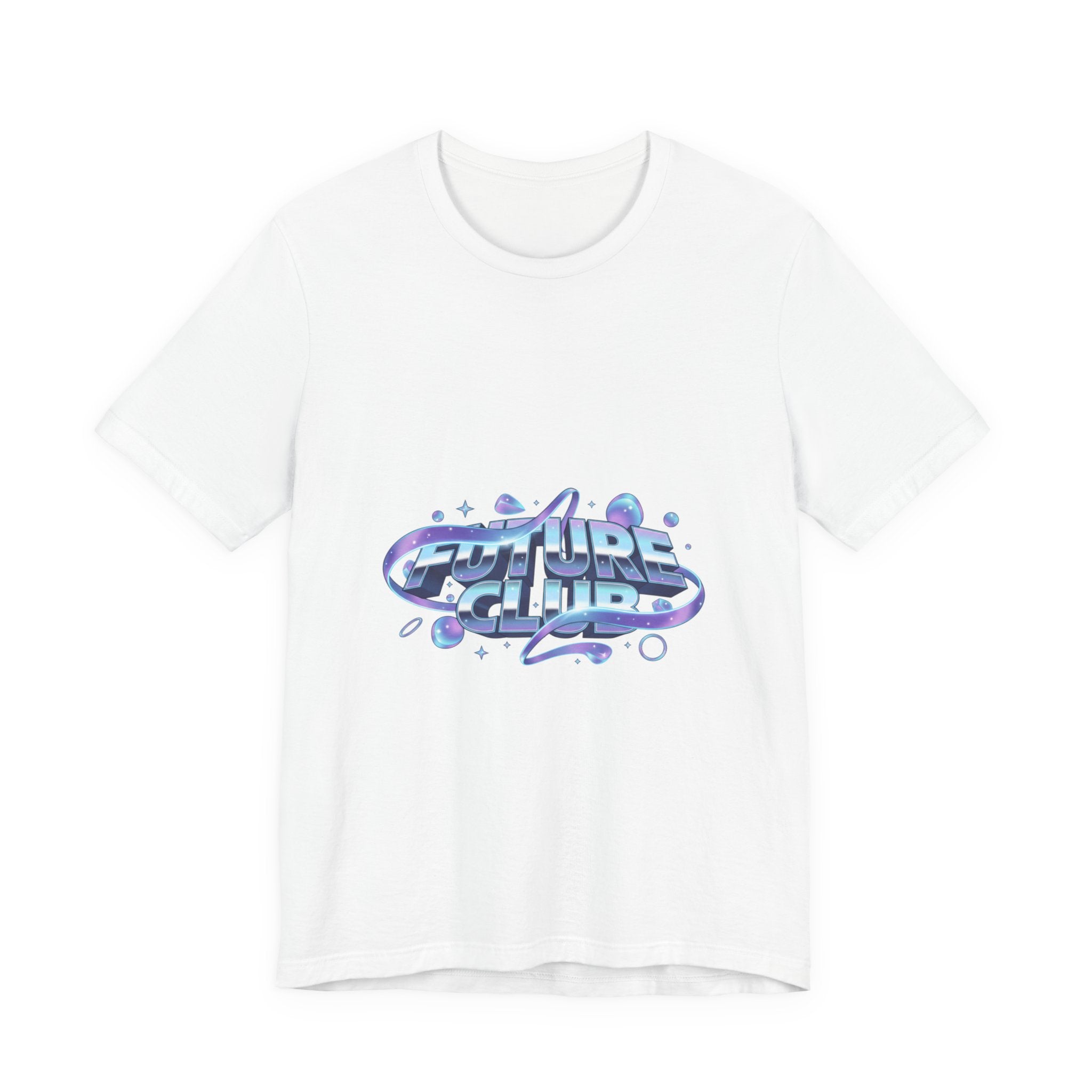 FUTURE CLUB chrome font shirt | iridescent gradient design tee