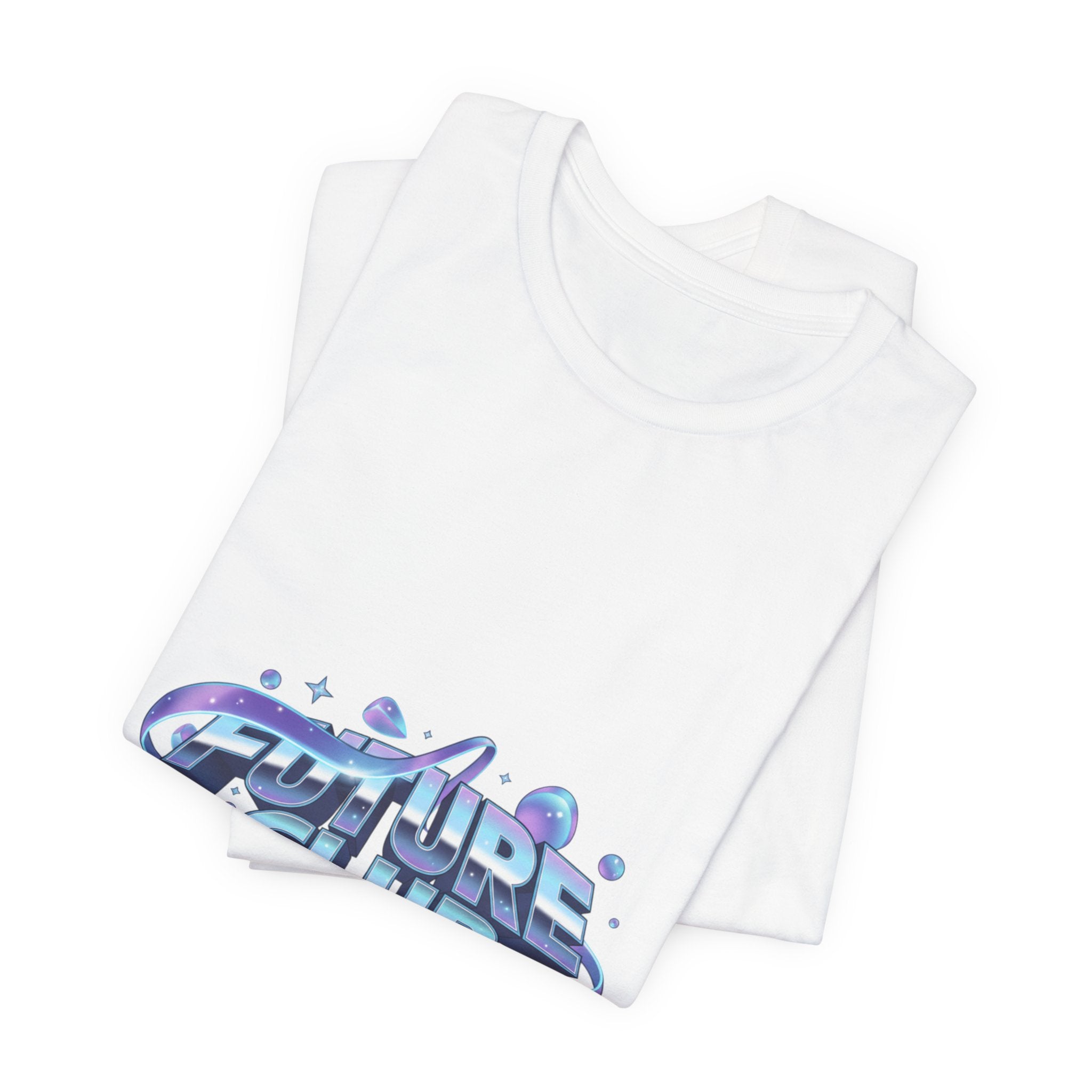 FUTURE CLUB chrome font shirt | iridescent gradient design tee