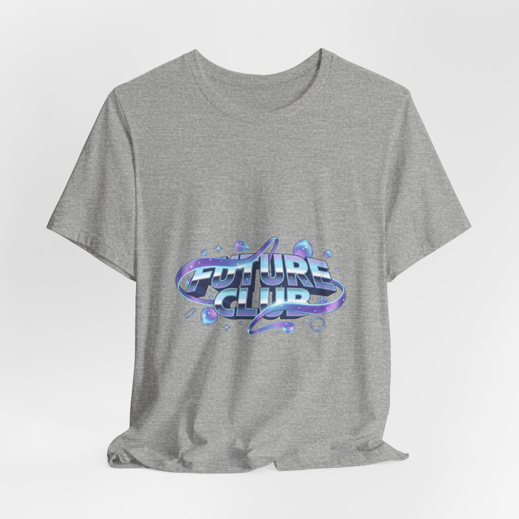 FUTURE CLUB chrome font shirt | iridescent gradient design tee