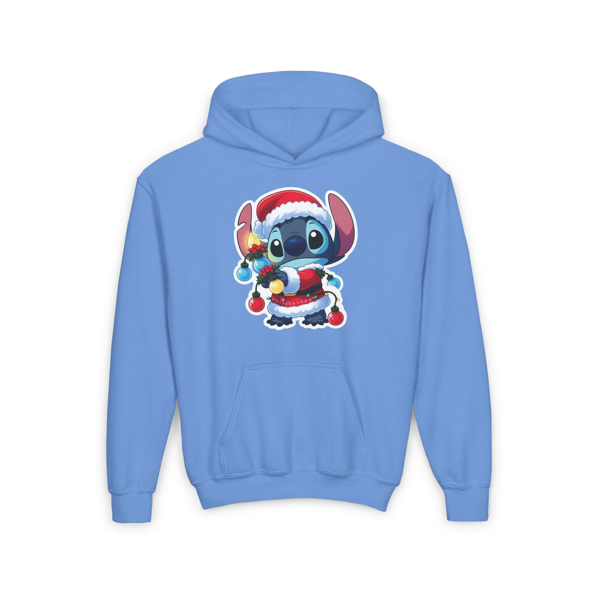 Festive Youth Hooded Sweatshirt with Santa Stitch Design, Holiday Sweatshirt, Christmas Gift, Kids Hoodie, Cute Winter Apparel, [...]