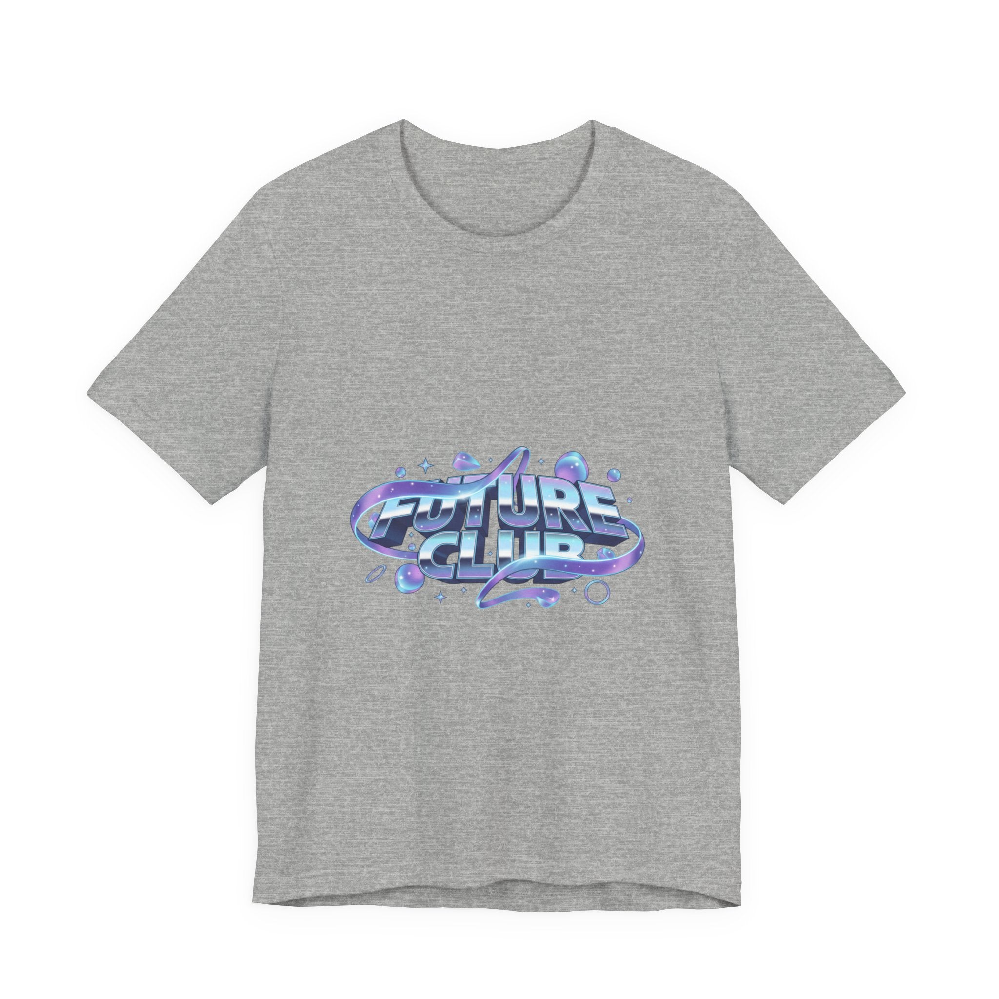 FUTURE CLUB chrome font shirt | iridescent gradient design tee