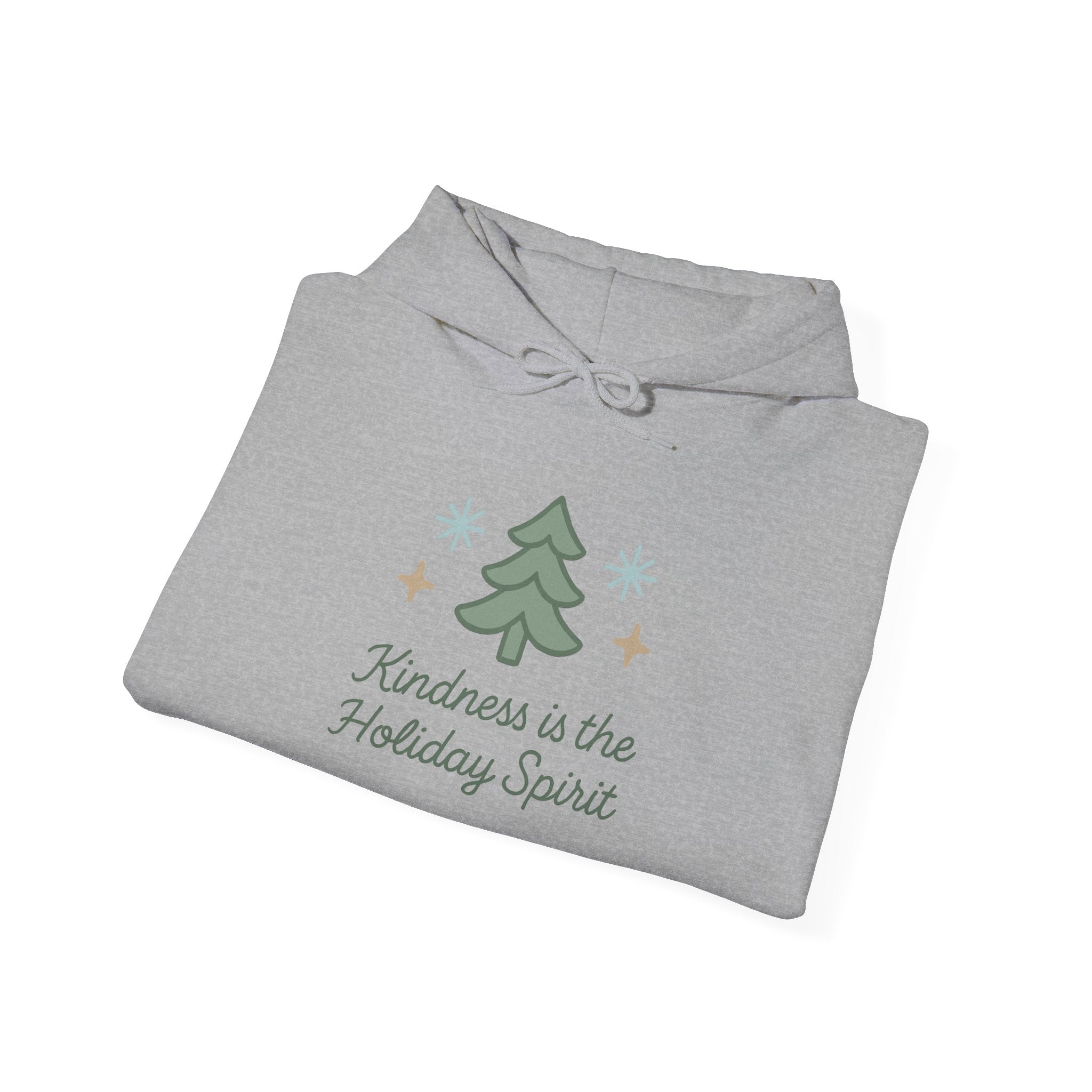 Kindness Is the Holiday Spirit Hoodie — Cozy Christmas Tree Holiday Sweatshirt