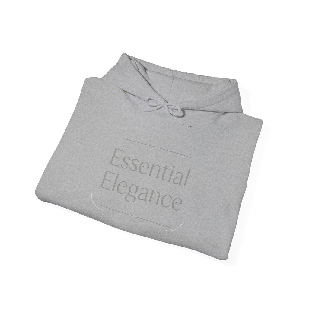Essential Elegance Hoodie — Minimalist White Pullover with Subtle Script