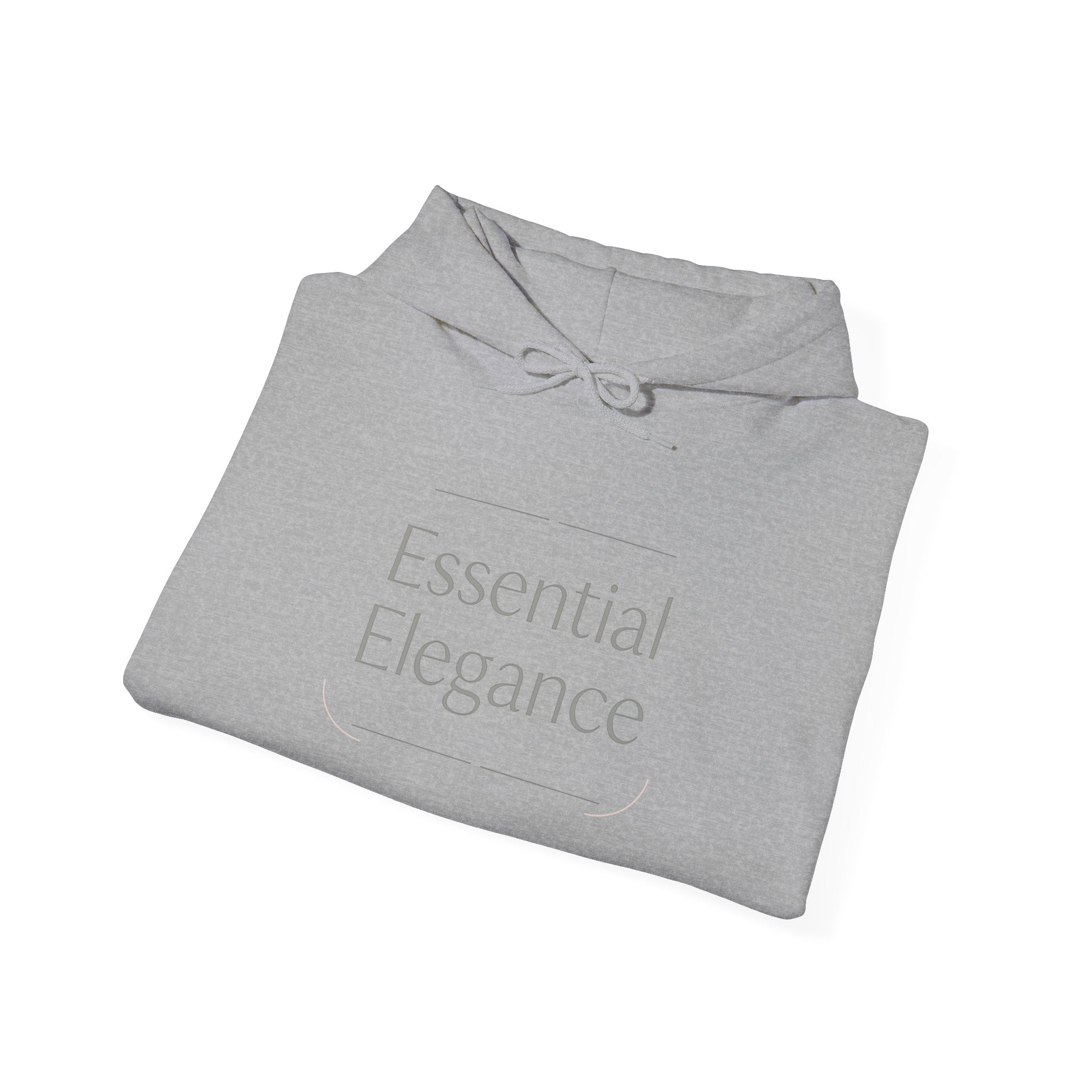 Essential Elegance Hoodie — Minimalist White Pullover with Subtle Script
