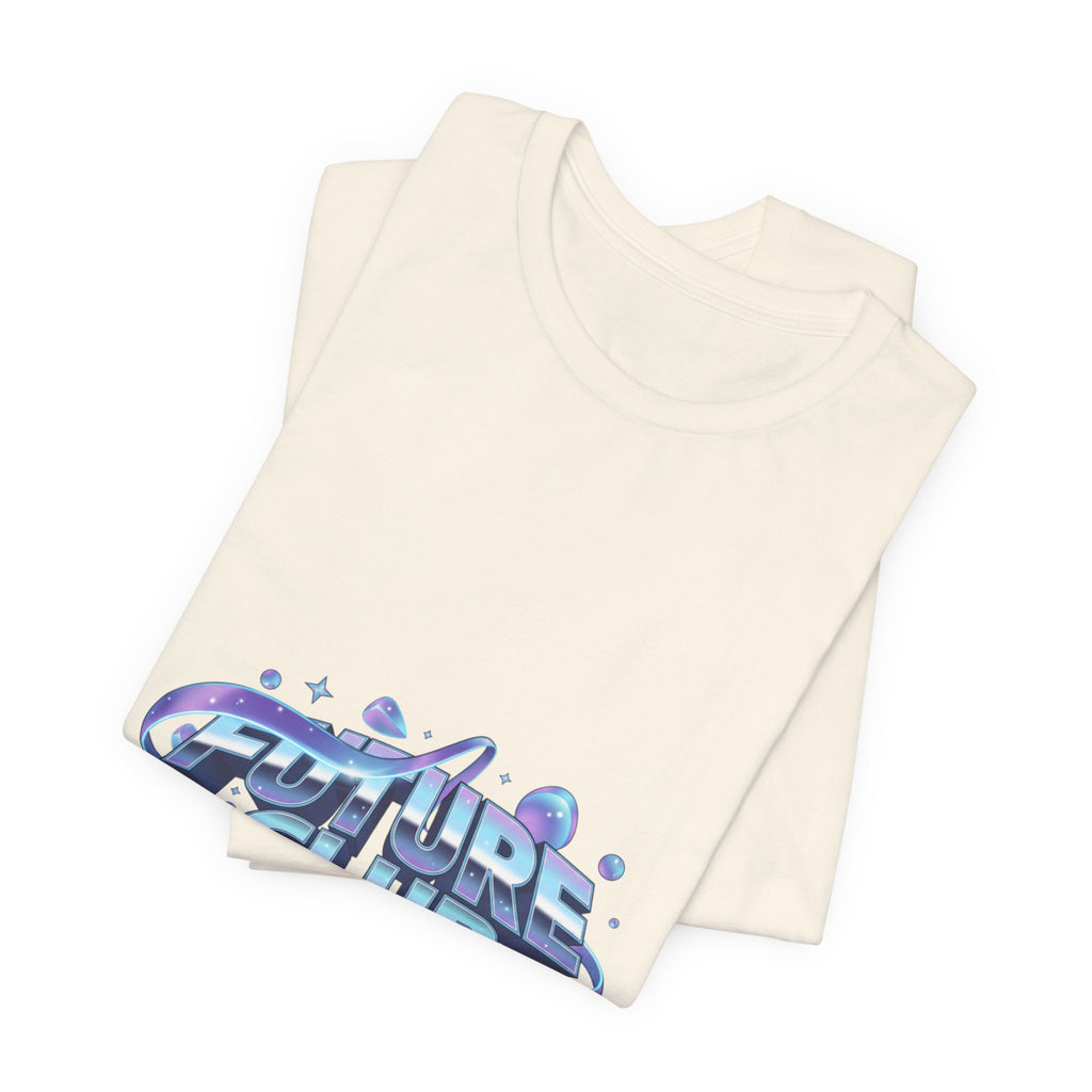 FUTURE CLUB chrome font shirt | iridescent gradient design tee