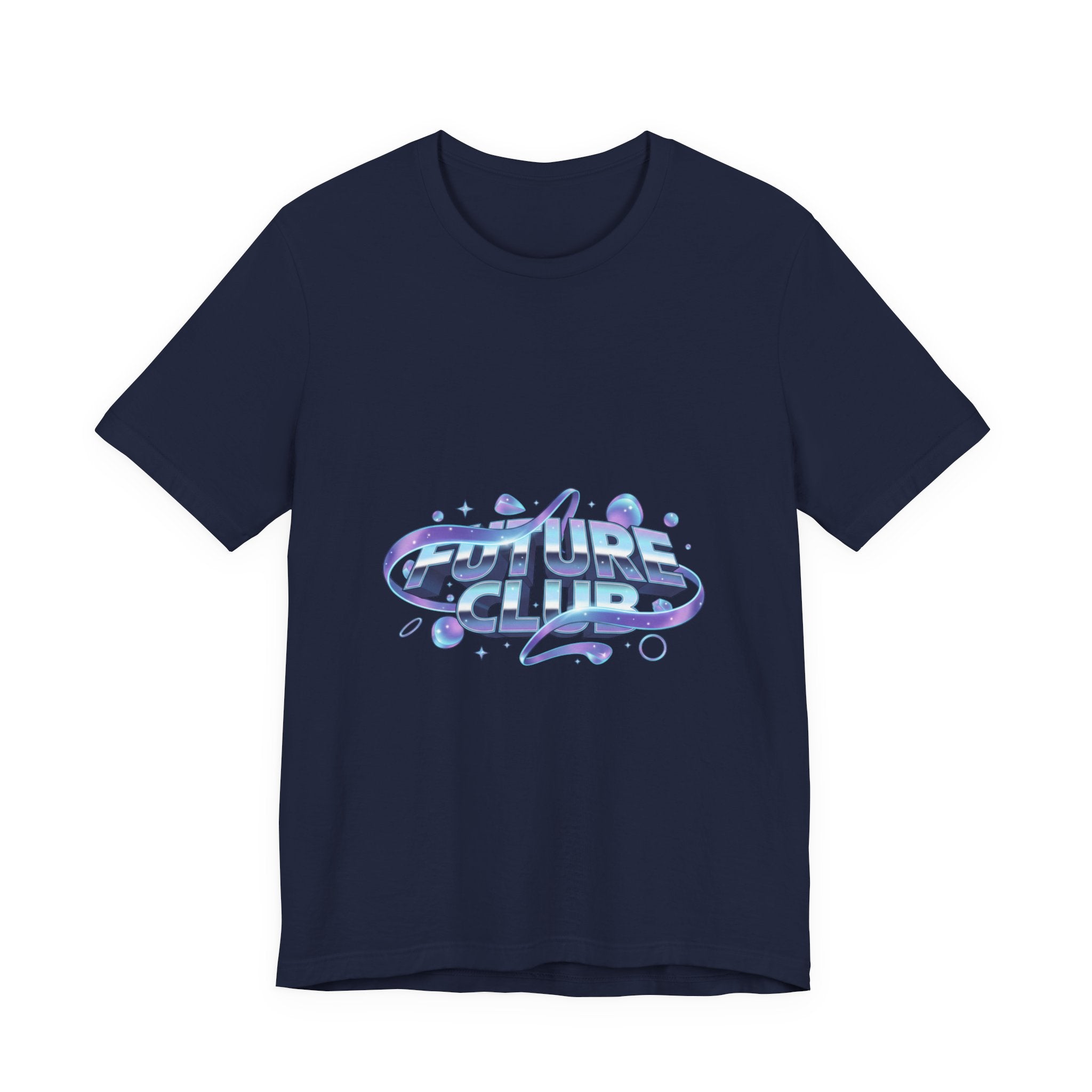 FUTURE CLUB chrome font shirt | iridescent gradient design tee