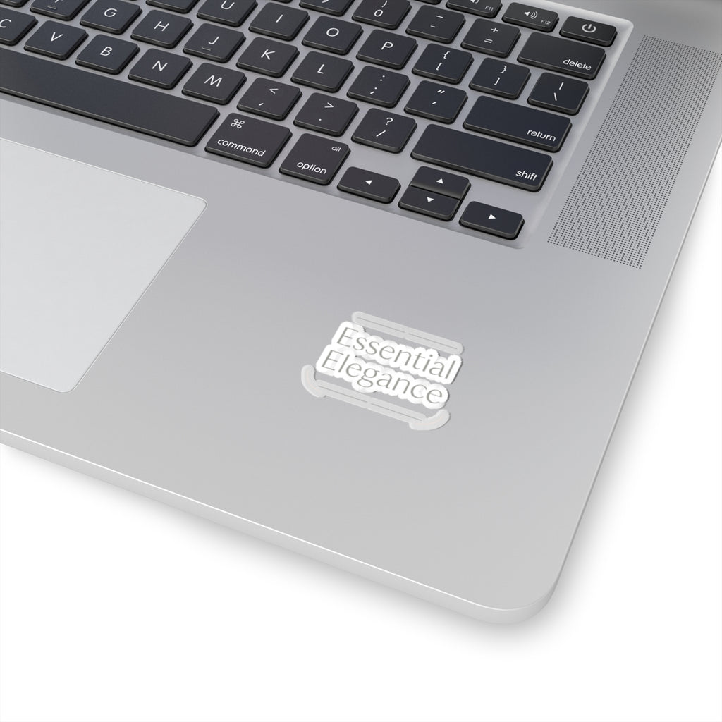 Essential Elegance Kiss-Cut Sticker — Minimalist Neutral Laptop Decal