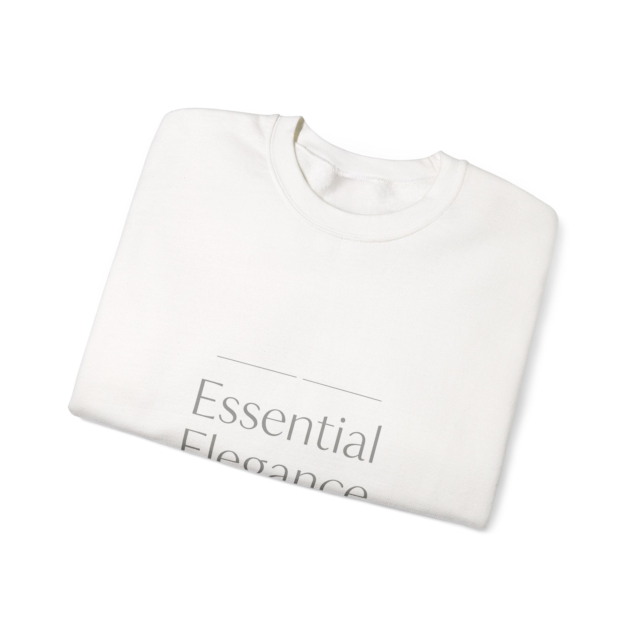 Crewneck Sweatshirt - "Essential Elegance" Minimalist White Luxe Pullover