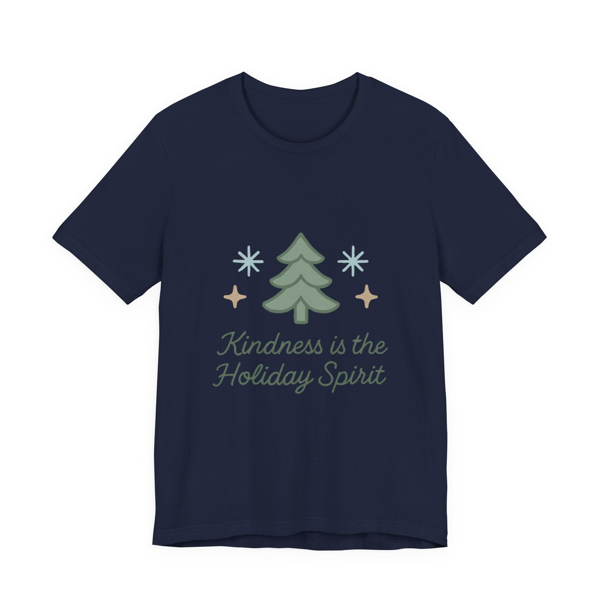 Holiday Tee — "Kindness is the Holiday Spirit" Christmas Tree Shirt